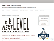 Tablet Screenshot of nextlevelchesscoaching.com